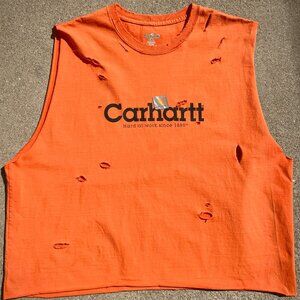 L/XL Custom Distressed Carhartt Shirt